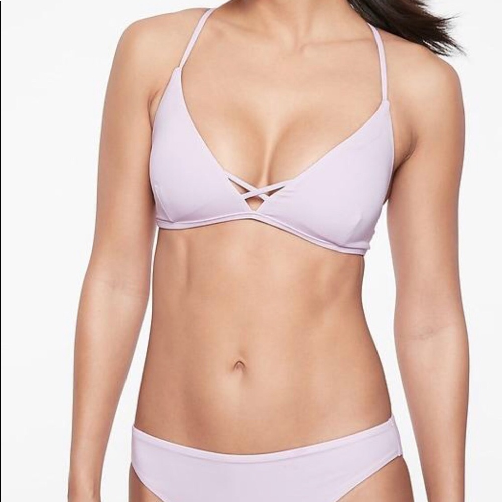 NWOT Athleta Lavender Tie Back Triangle Top